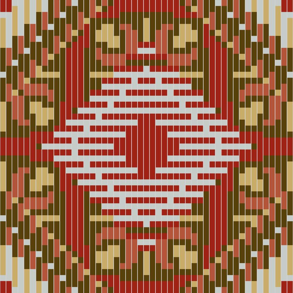 Geometric Colorful Abstract Geometric Patternfolk Embroidery, Aztec Geometric Ornament Print. Design for Carpet, Wallpaper, Clothing, Wrapping, Fabric vector