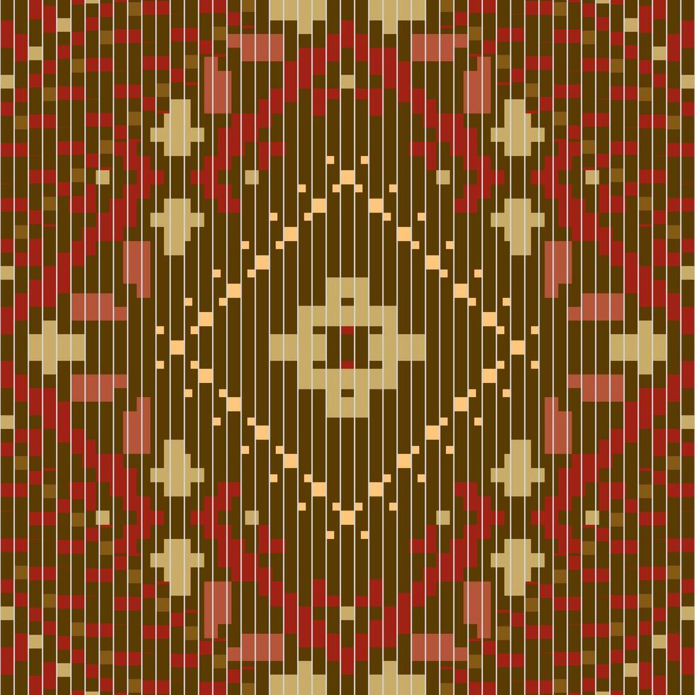 Traditional Thai Art Abstract Colorful Geometric Pattern Backgroundfolk Embroidery, Aztec Geometric Ornament Print. Design for Carpet, Wallpaper, Clothing, Wrapping, Fabric vector