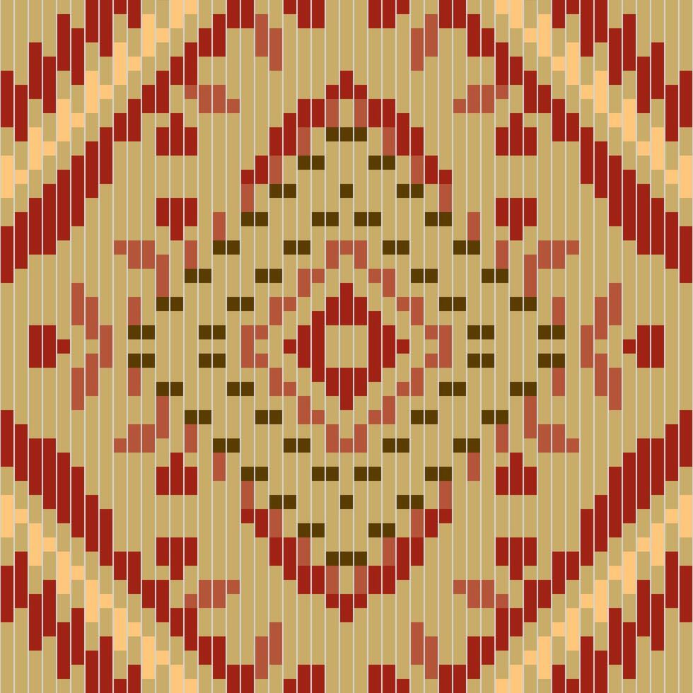 Knit Abstract Geometric Patternfolk Embroidery, Aztec Geometric Ornament Print. Design for Carpet, Wallpaper, Clothing, Wrapping, Fabric vector