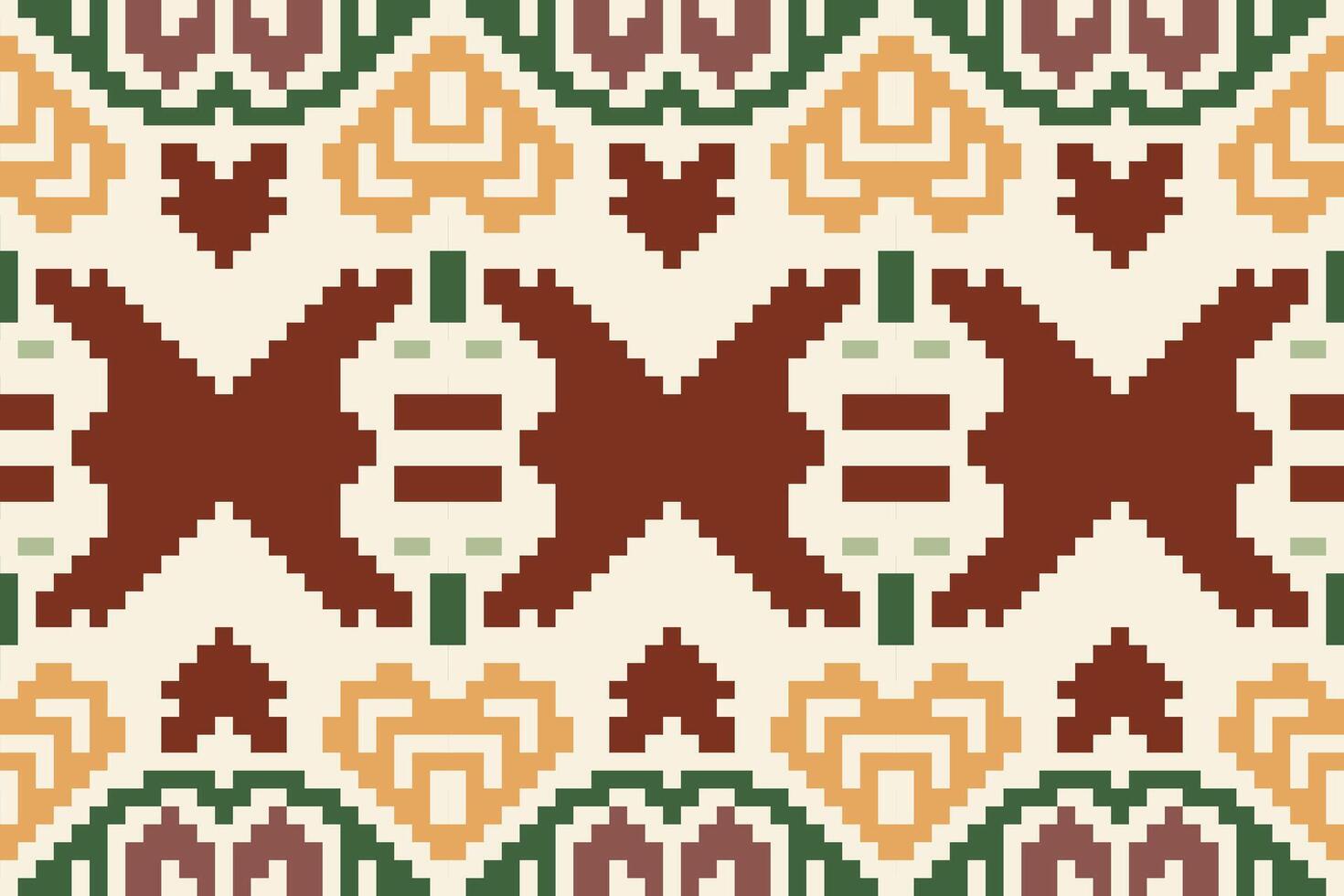 Classic Abstract Colorful Geometric Pattern Backgroundfolk Embroidery, Aztec Geometric Ornament Print. Design for Carpet, Wallpaper, Clothing, Wrapping, Fabric vector