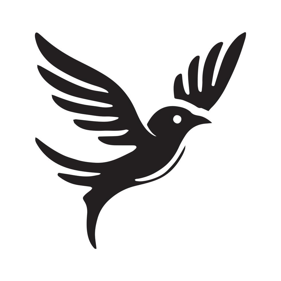 Abstract Bird Silhouette Design vector
