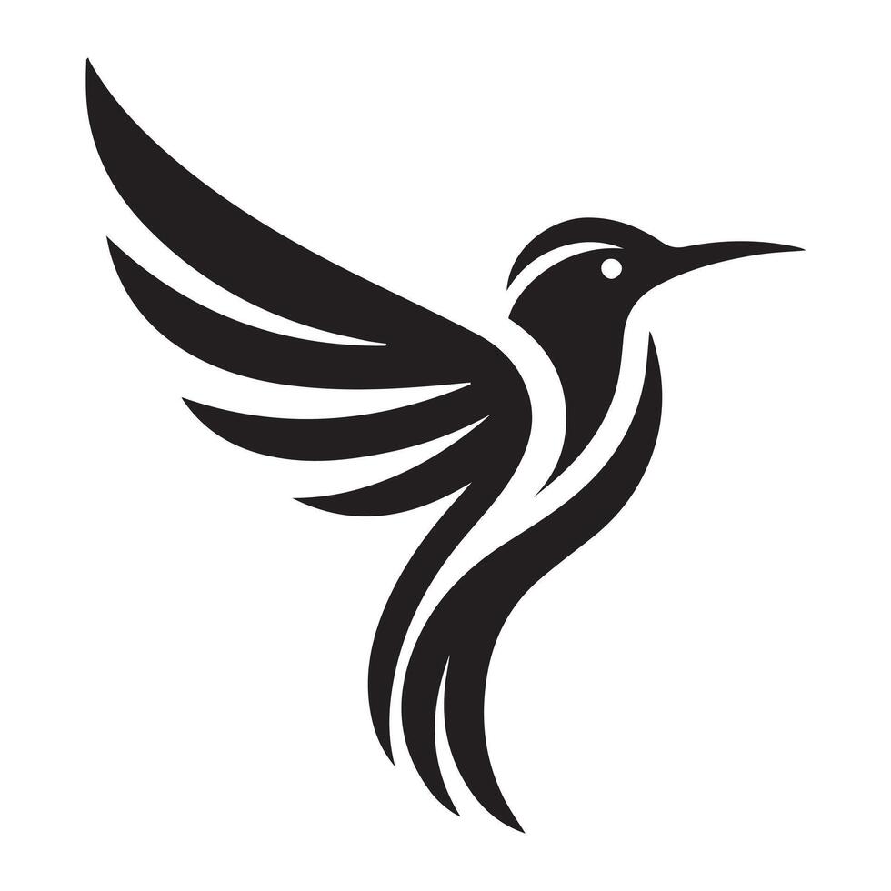 stylized illustration of a bird in flight. vector