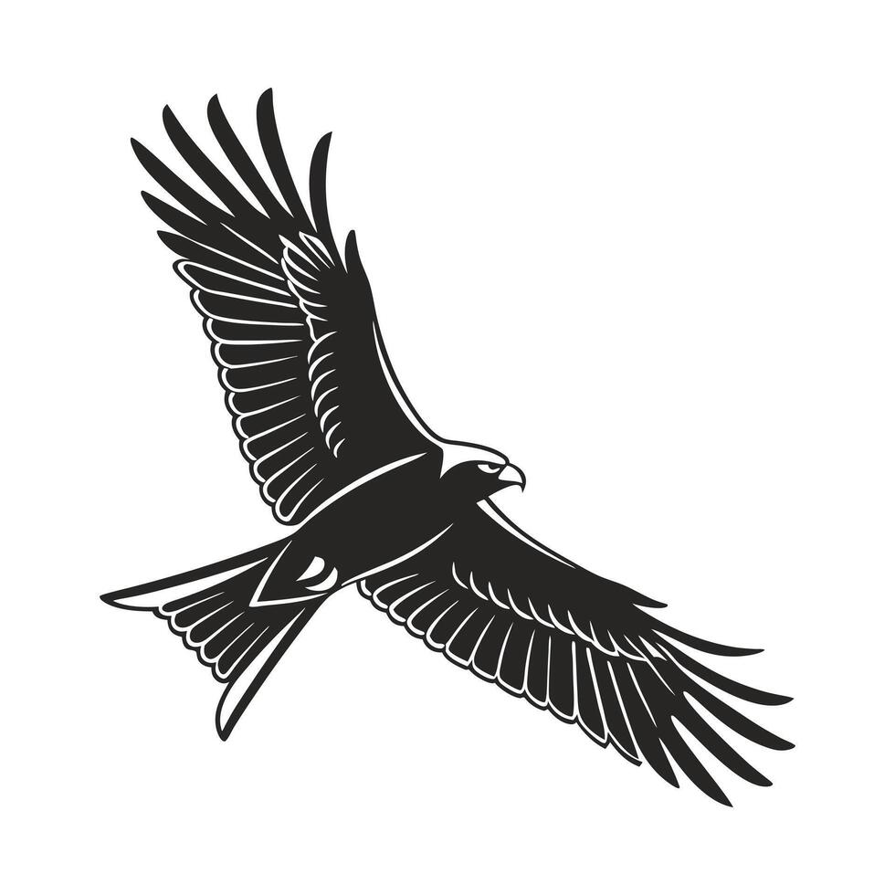 stylized illustration of a bird vector