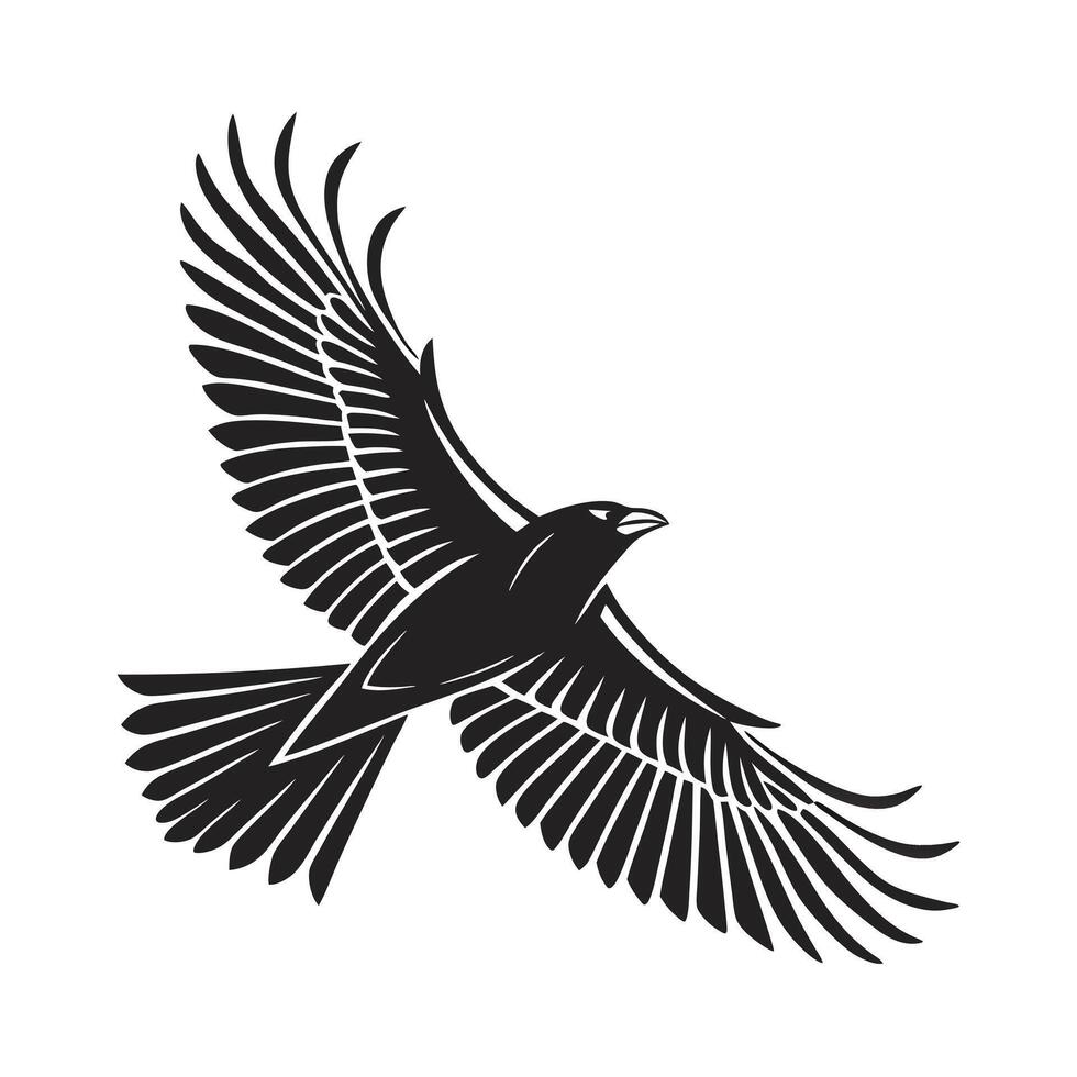 Majestic Eagle in Flight, Vintage Style Graphic vector