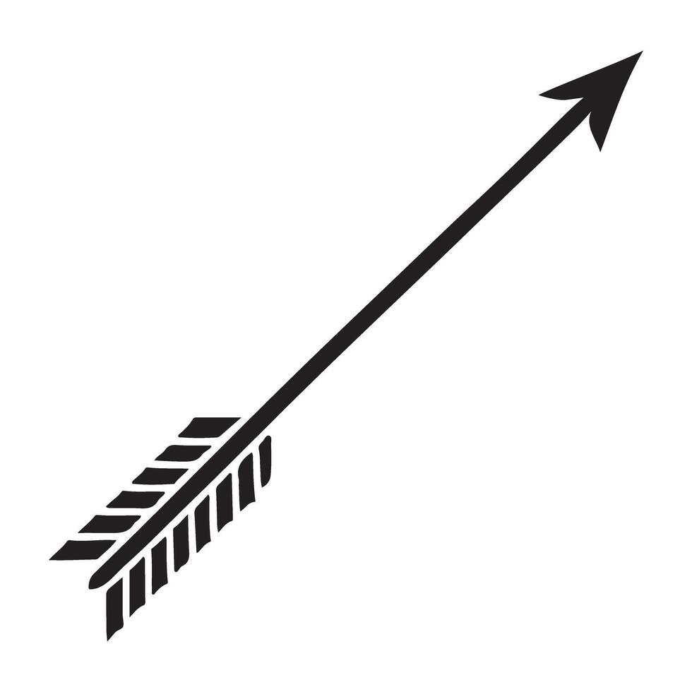 Simple Arrow Silhouette Illustration Design vector
