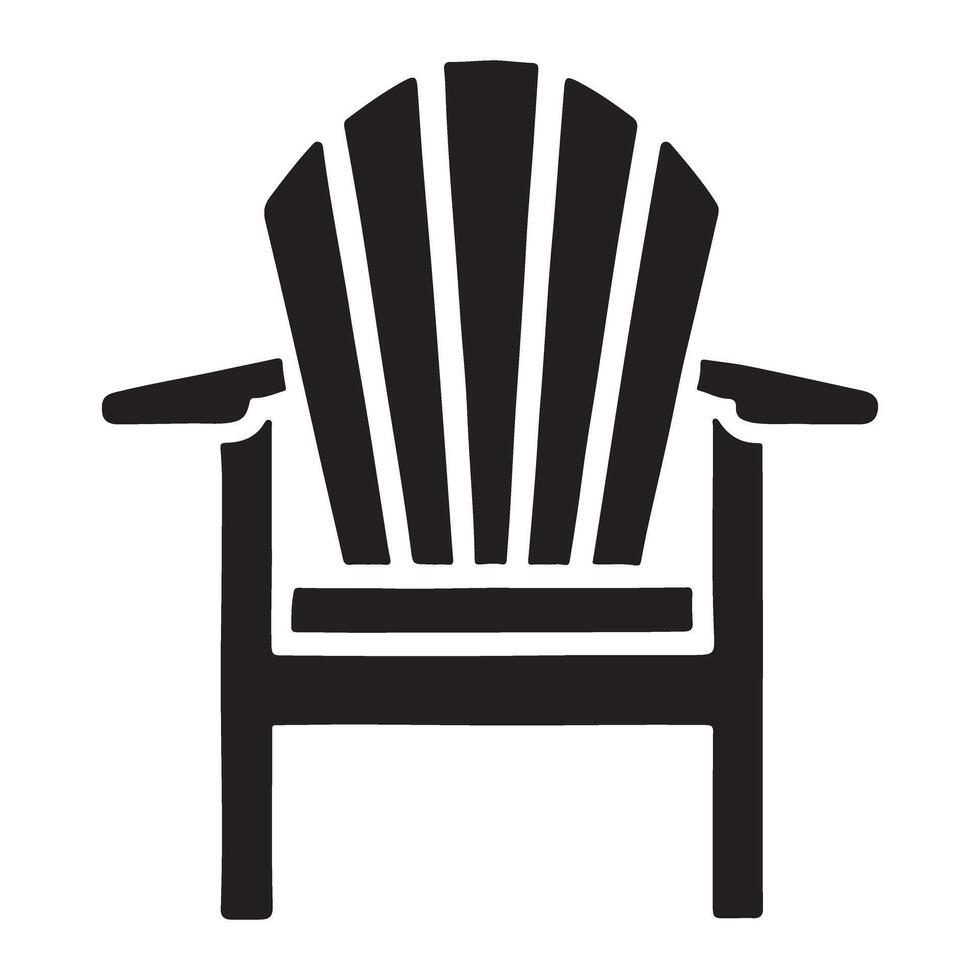 Classic Adirondack Chair Silhouette Illustration design vector