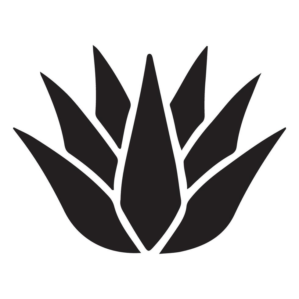 Agave Plant Silhouette Illustration vector