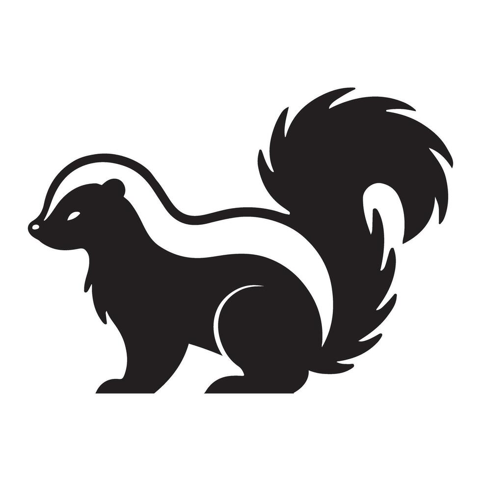 Skunk Silhouette Illustration Graphic vector