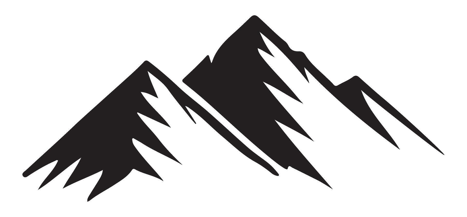 Majestic Mountain Range Silhouette design vector
