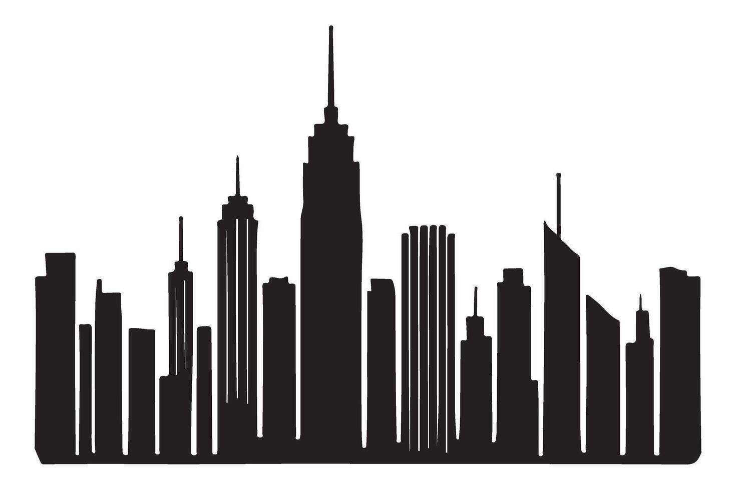 New York City Skyline Silhouette design vector