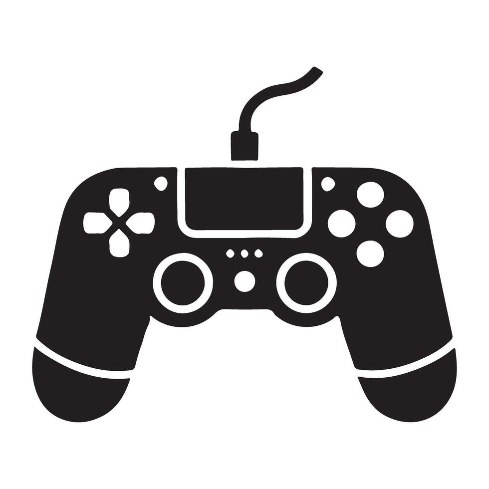 Silhouette of a Game Controller Illustration vector