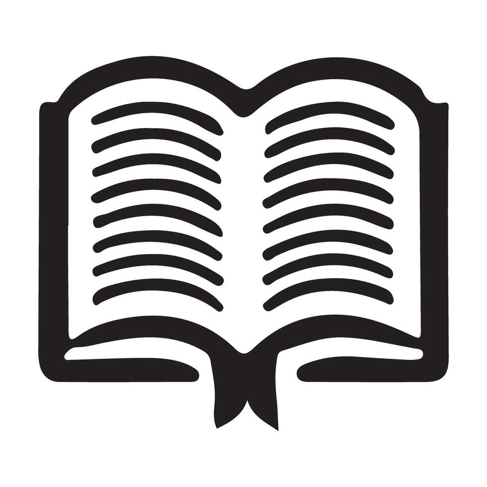 Open Book Illustration for Educational Designs vector