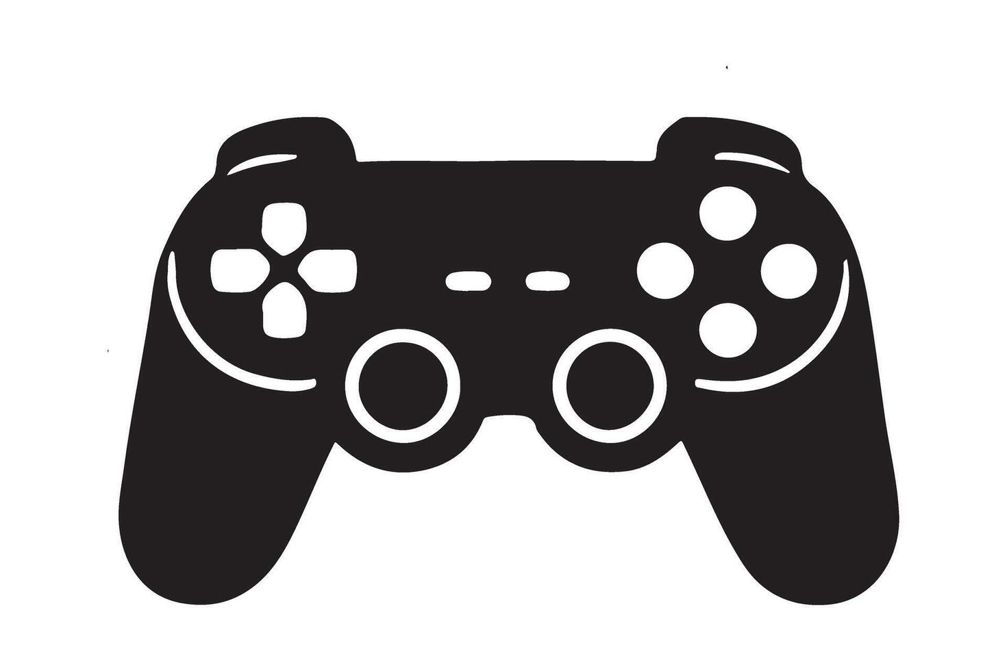 Silhouette of a Classic Game Controller vector
