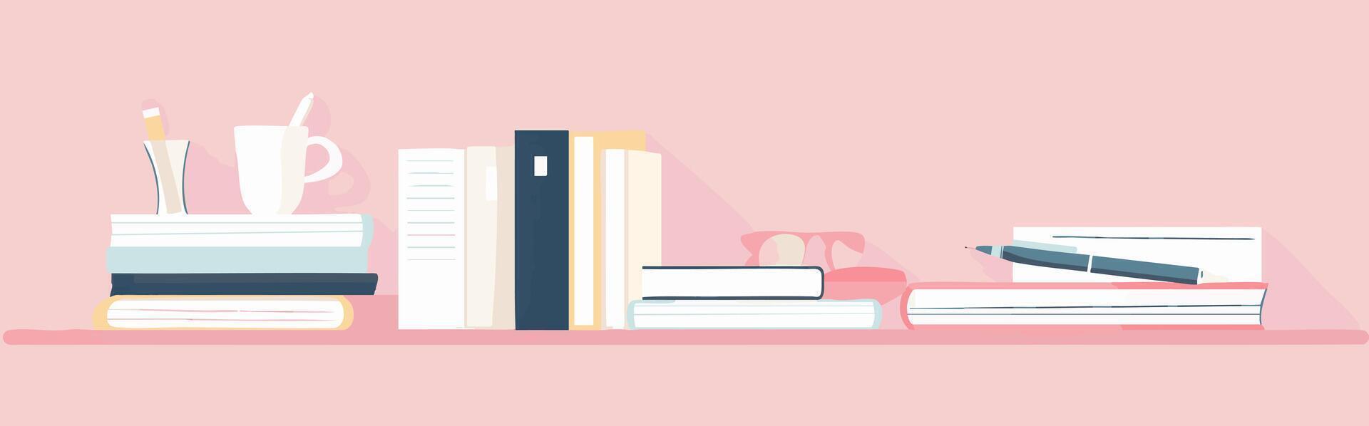 a pen and paper book on a pin vector