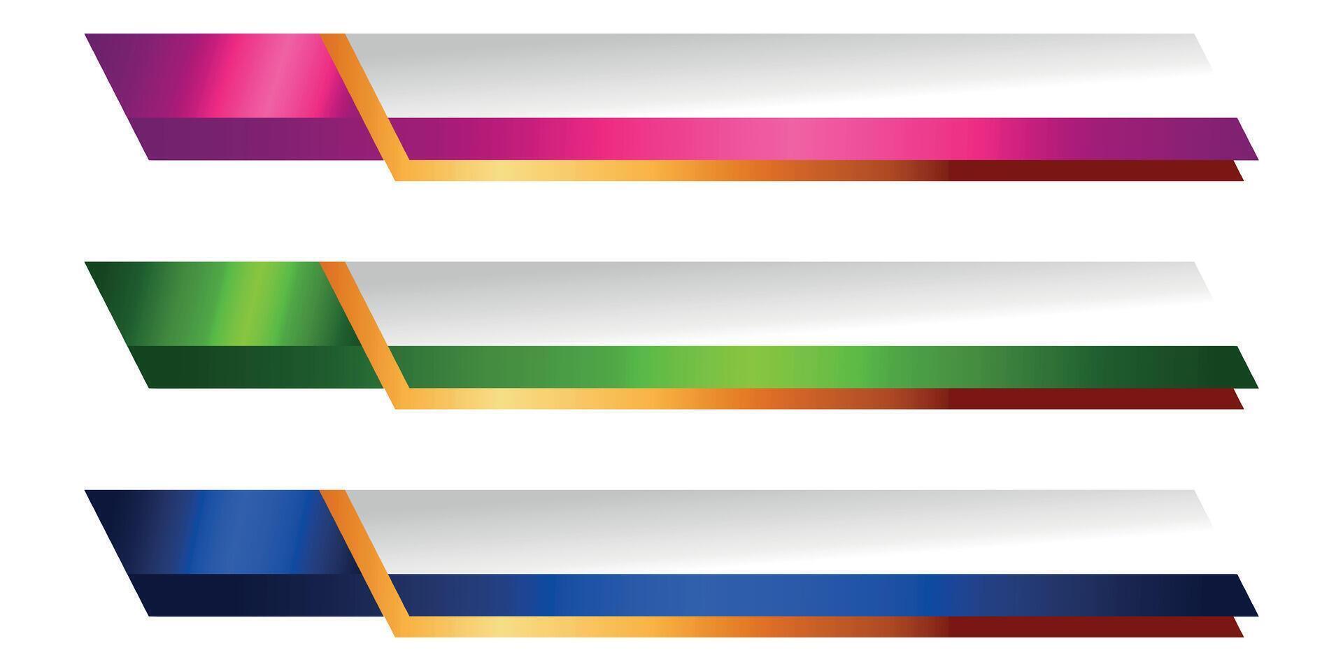 Collection of lower third design banners for TV broadcast news, Breaking, Sports vector