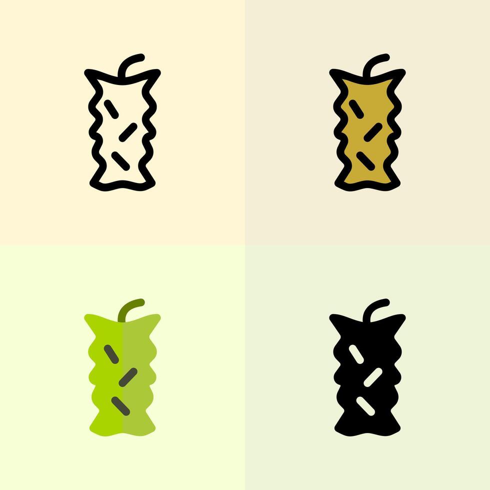 Design Illustration graphic of eaten apple set icon with line style. Suitable for UI, mobile design, web design, etc vector