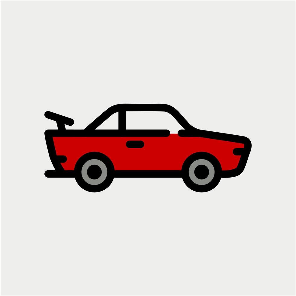 Design Illustration graphic of racing cars icon with line and color style. Suitable for UI, mobile design, web design, etc vector