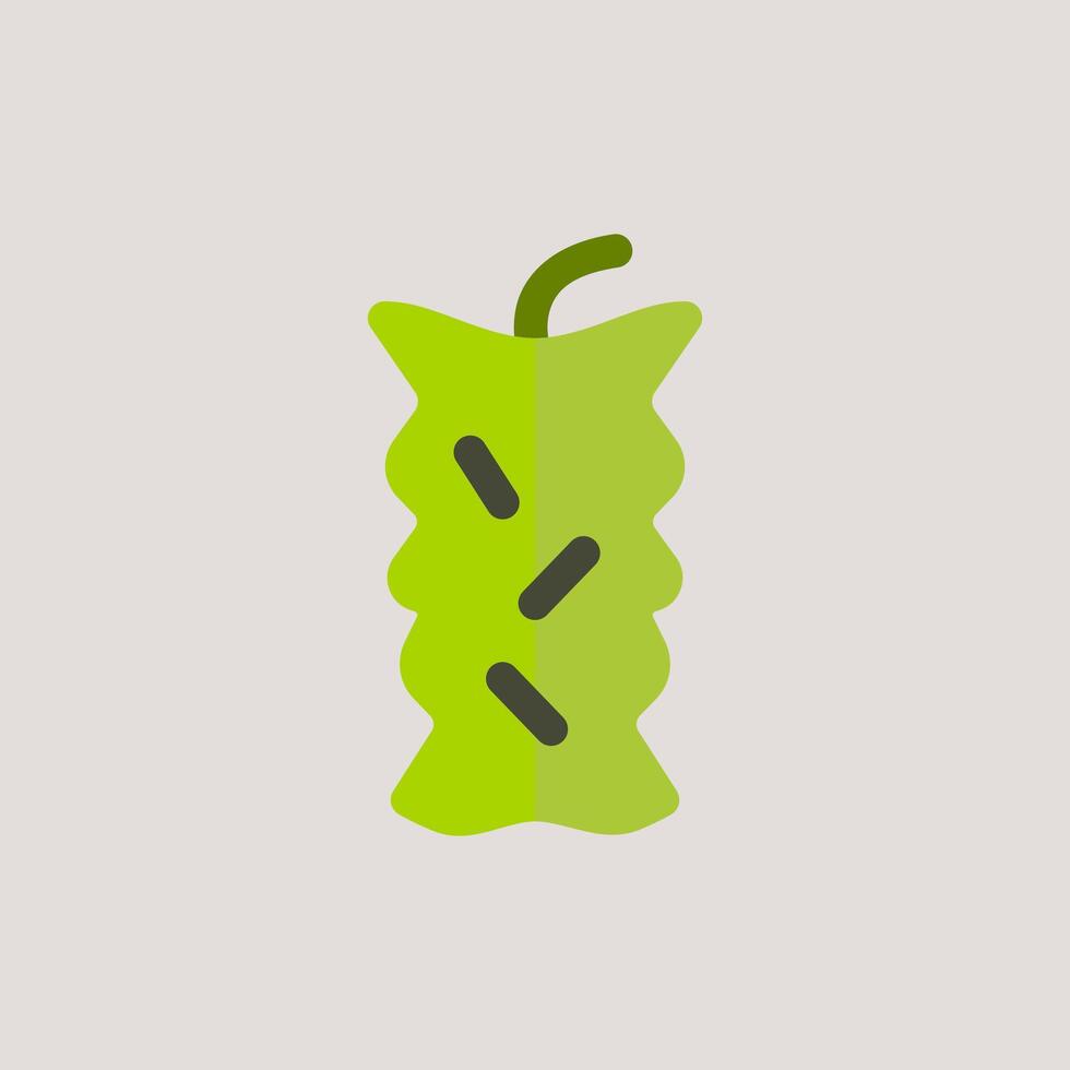 Design Illustration graphic of eaten apple icon with flat style. Suitable for UI, mobile design, web design, etc vector