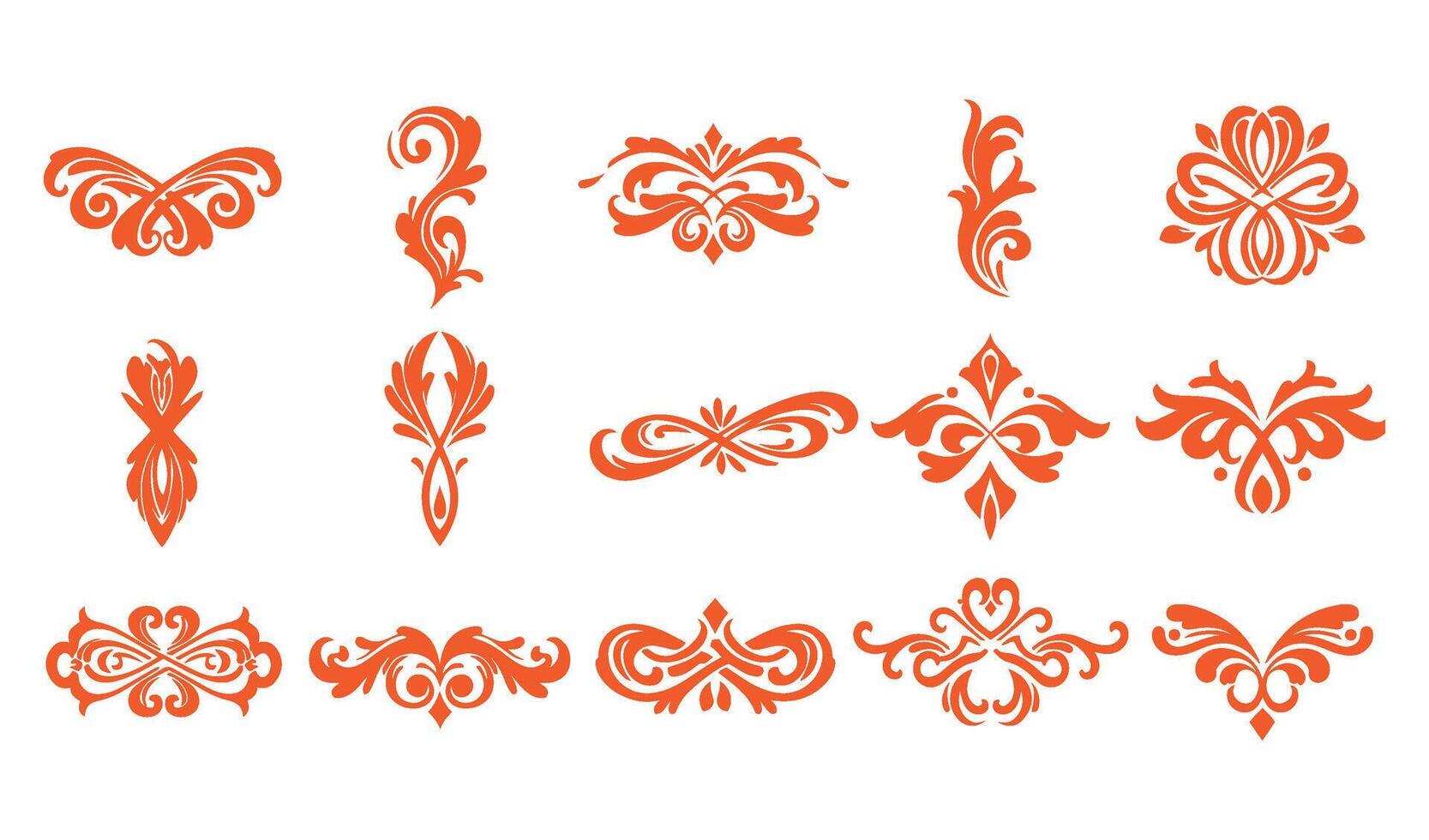 Decorative Infinity Curls Swirl Ornaments Perfect for Classic Art Projects vector