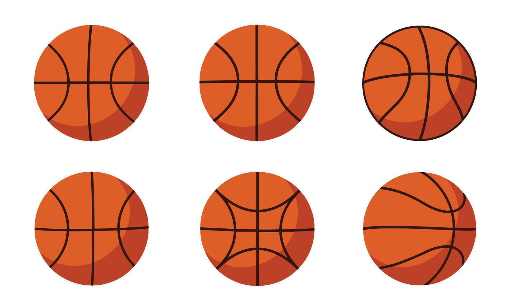Smooth Basketball Set for Digital Artwork and Design vector