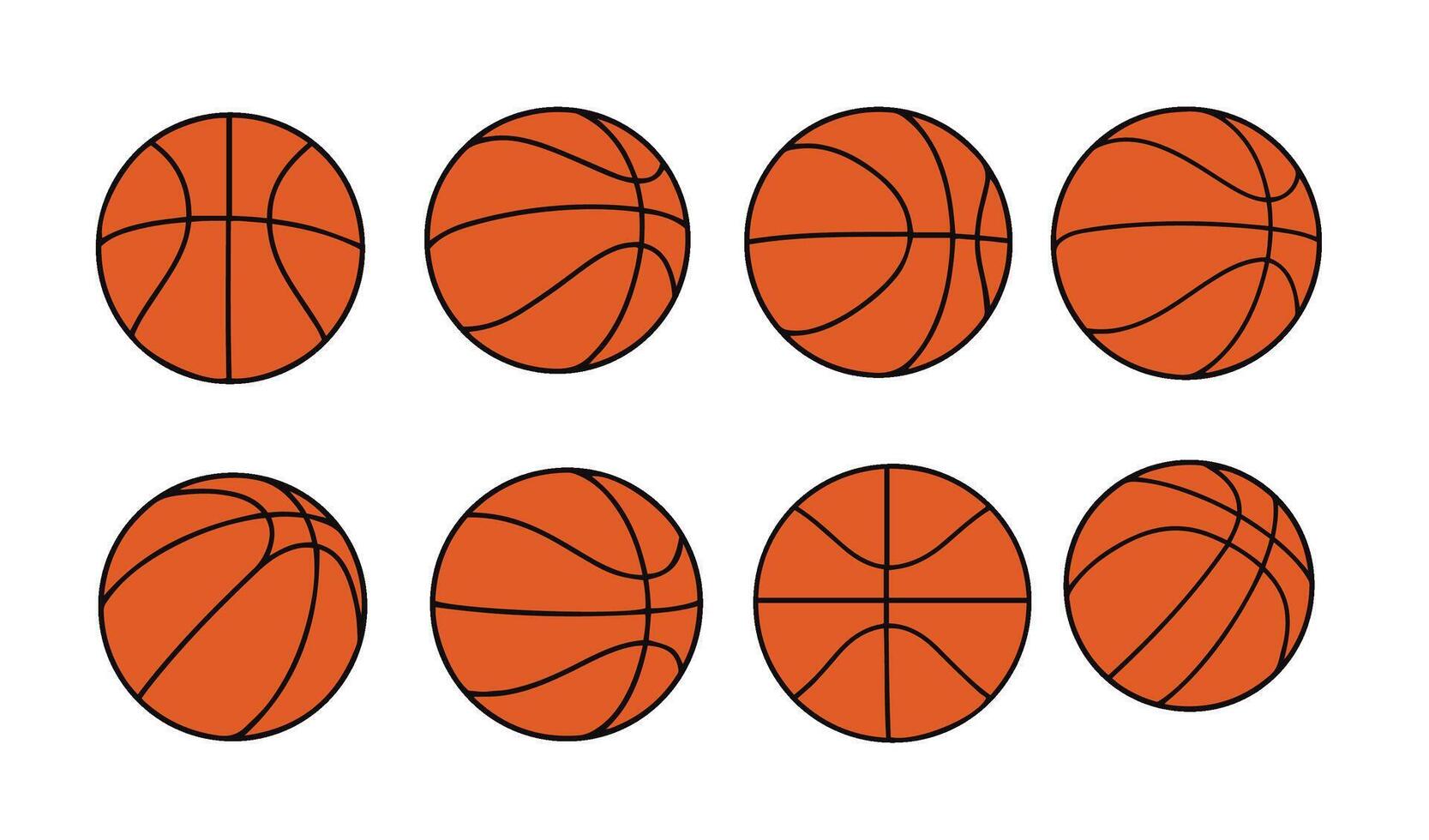 Sport Basketball Set for Gym and Athletic Logos vector