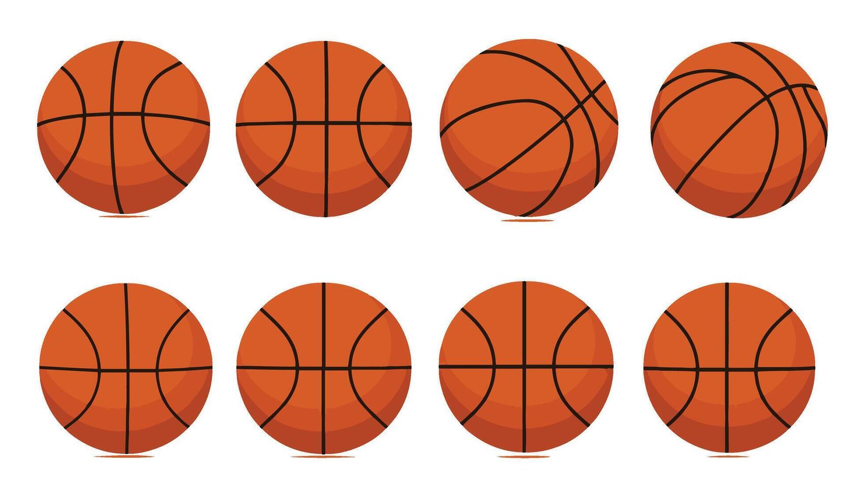 Iconic Basketball Collection for Print and Web Media vector