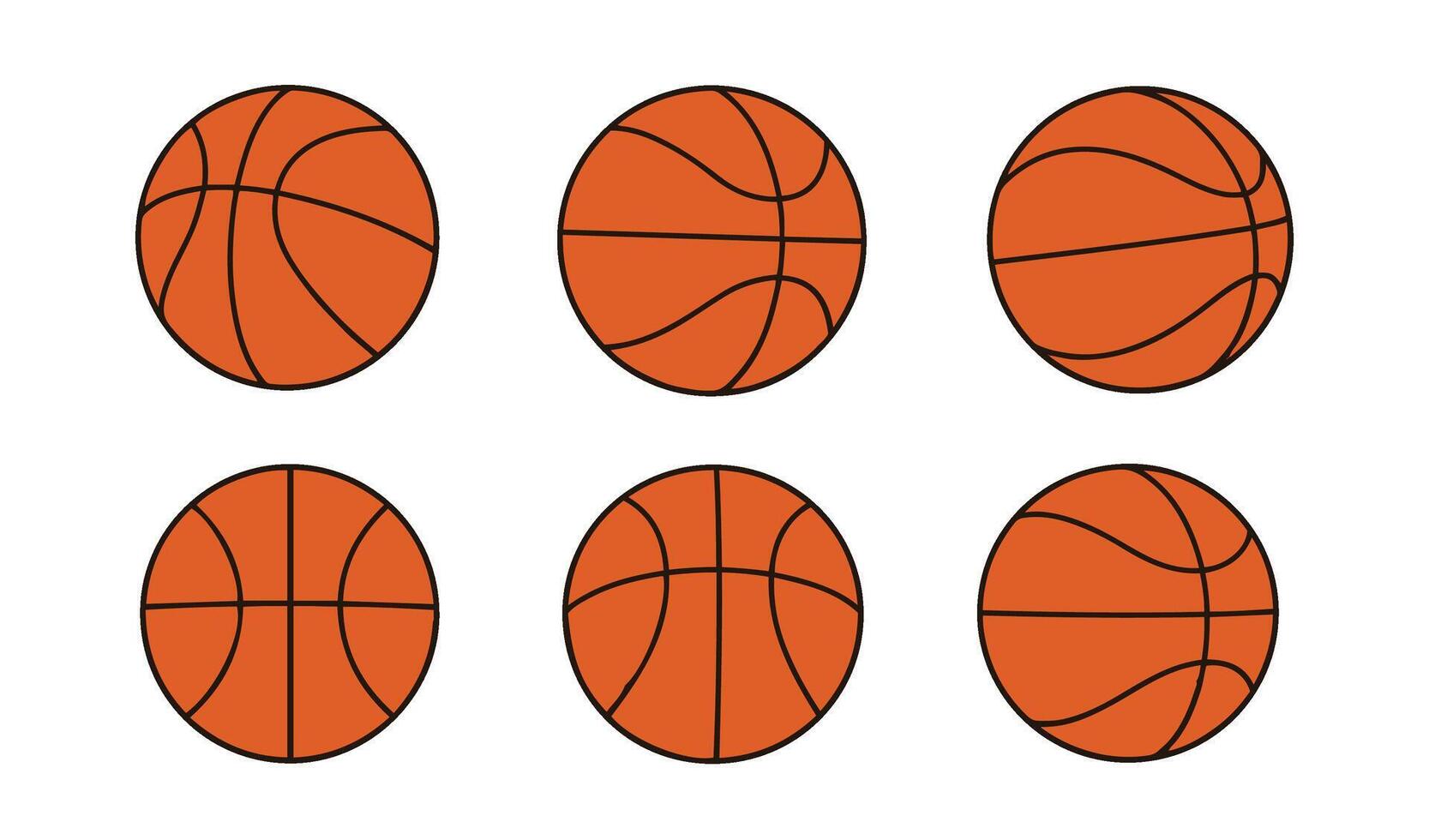 Sharp Basketball Icons for Dynamic Creative Content vector