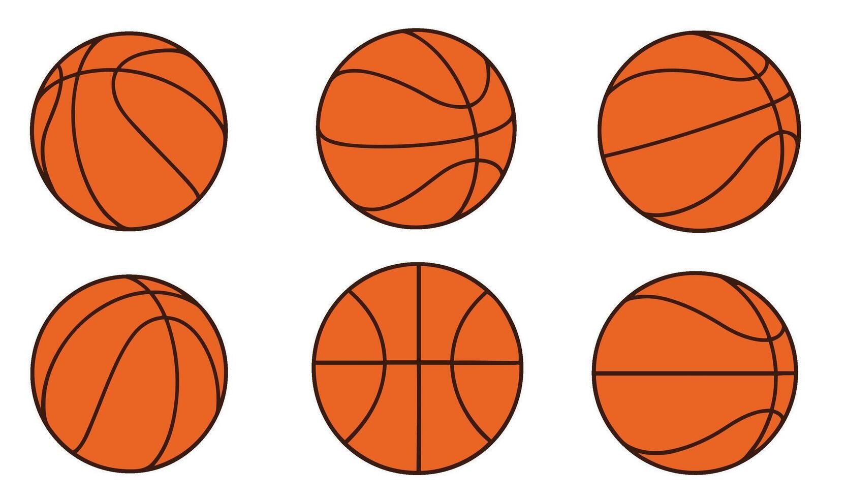 Modern Basketball Icon Set for Branding Projects vector