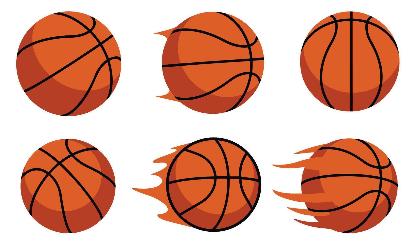 Simplistic Basketball Design Set for Sports Posters vector