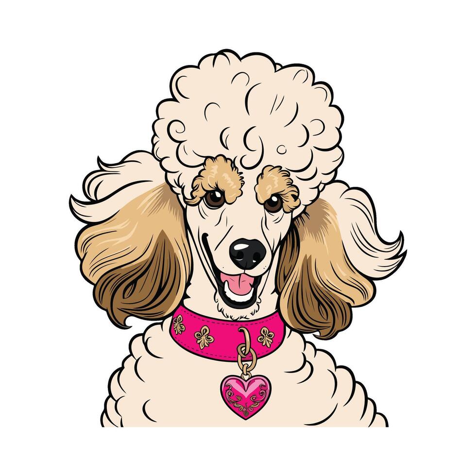 Bold Dog Head Design for Stickers and Logos vector
