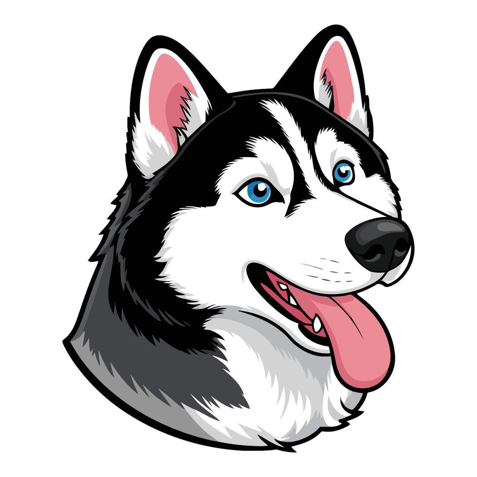 Bold and Playful Dog Face for Visual Art vector