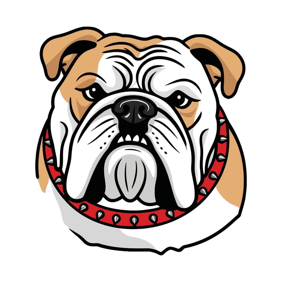 Cartoon Dog Head with a Playful Expression vector
