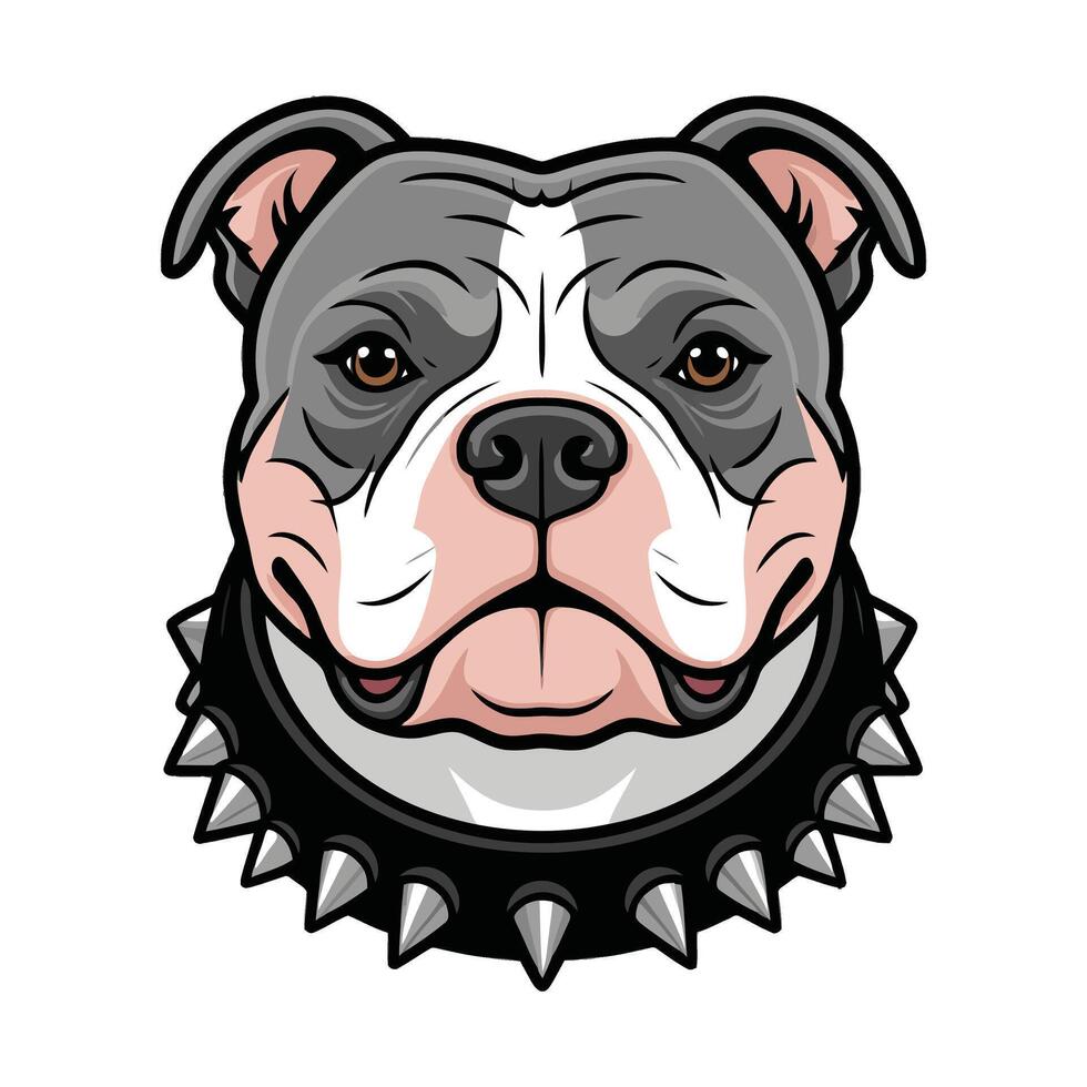 Smiling Dog Head in Bold, Fun Design vector