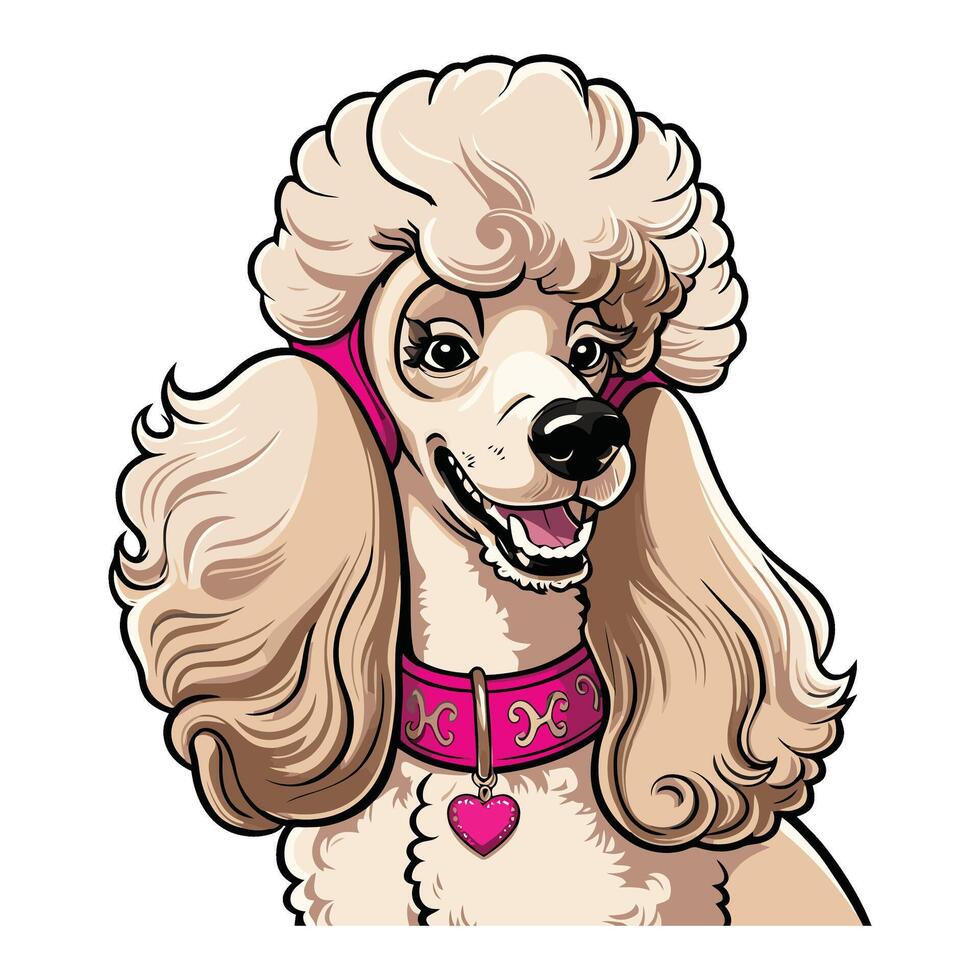 Stylish Cartoon Dog Head for Branding vector