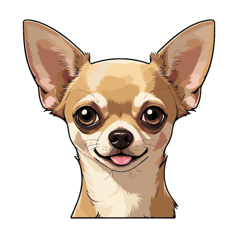 Modern Canine Head Artwork vector