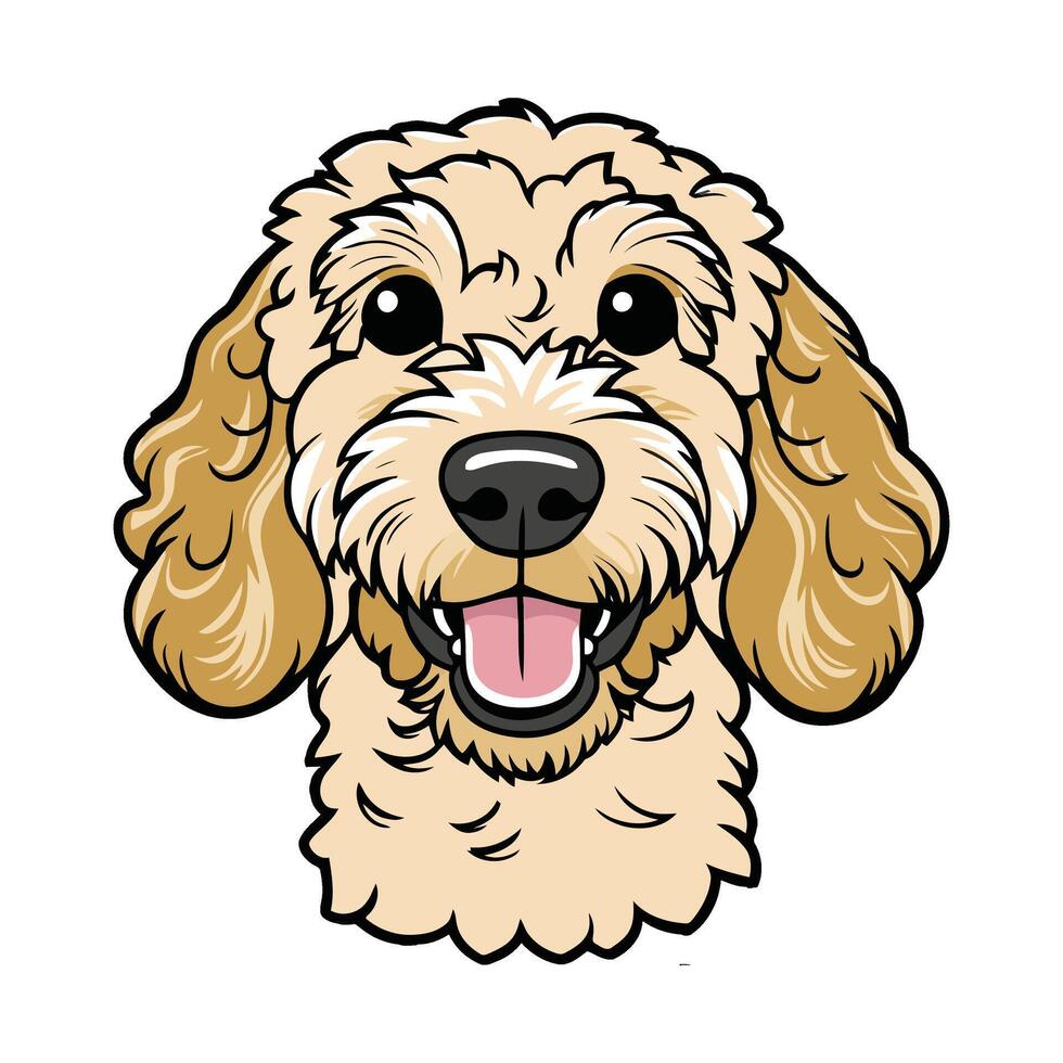Expressive Cartoon Dog Face for Branding vector