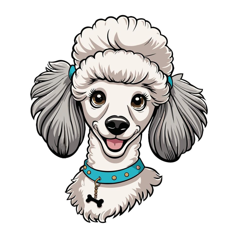 Adorable Dog Face with Cartoon Appeal vector