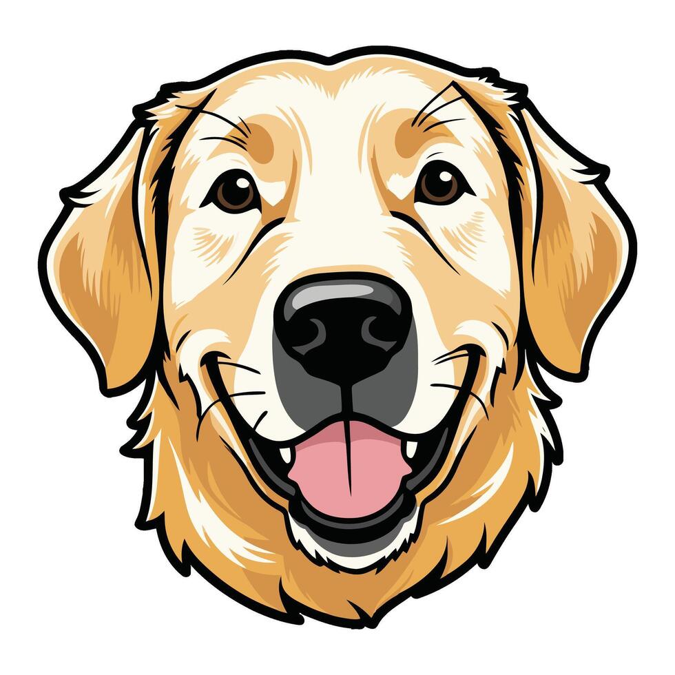 Pup Head Illustration with Fun Personality vector