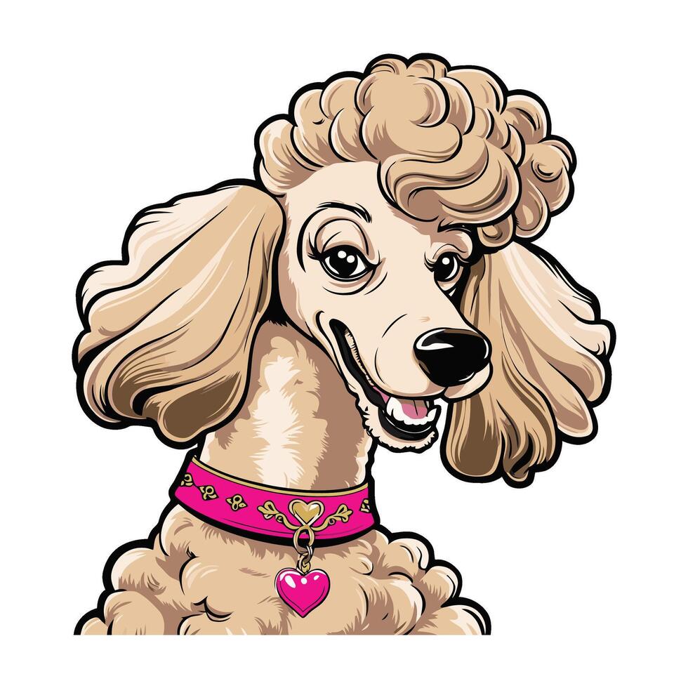 Adorable Dog Face with Playful Vibes vector