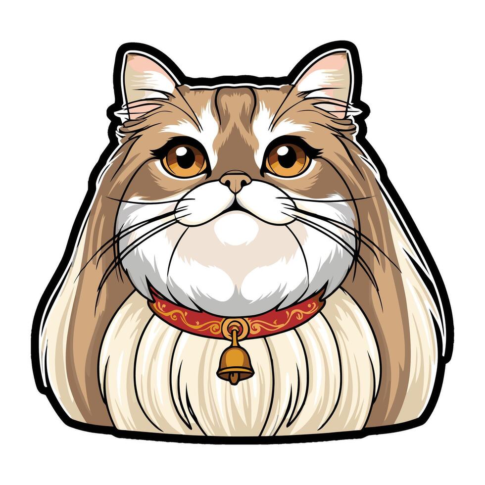 Friendly Cat Face for Creative Branding vector