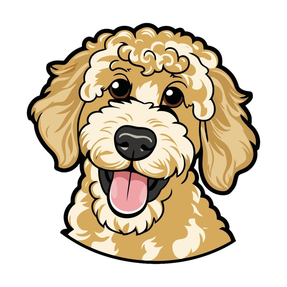 A cartoon dog with a big smile on its face vector