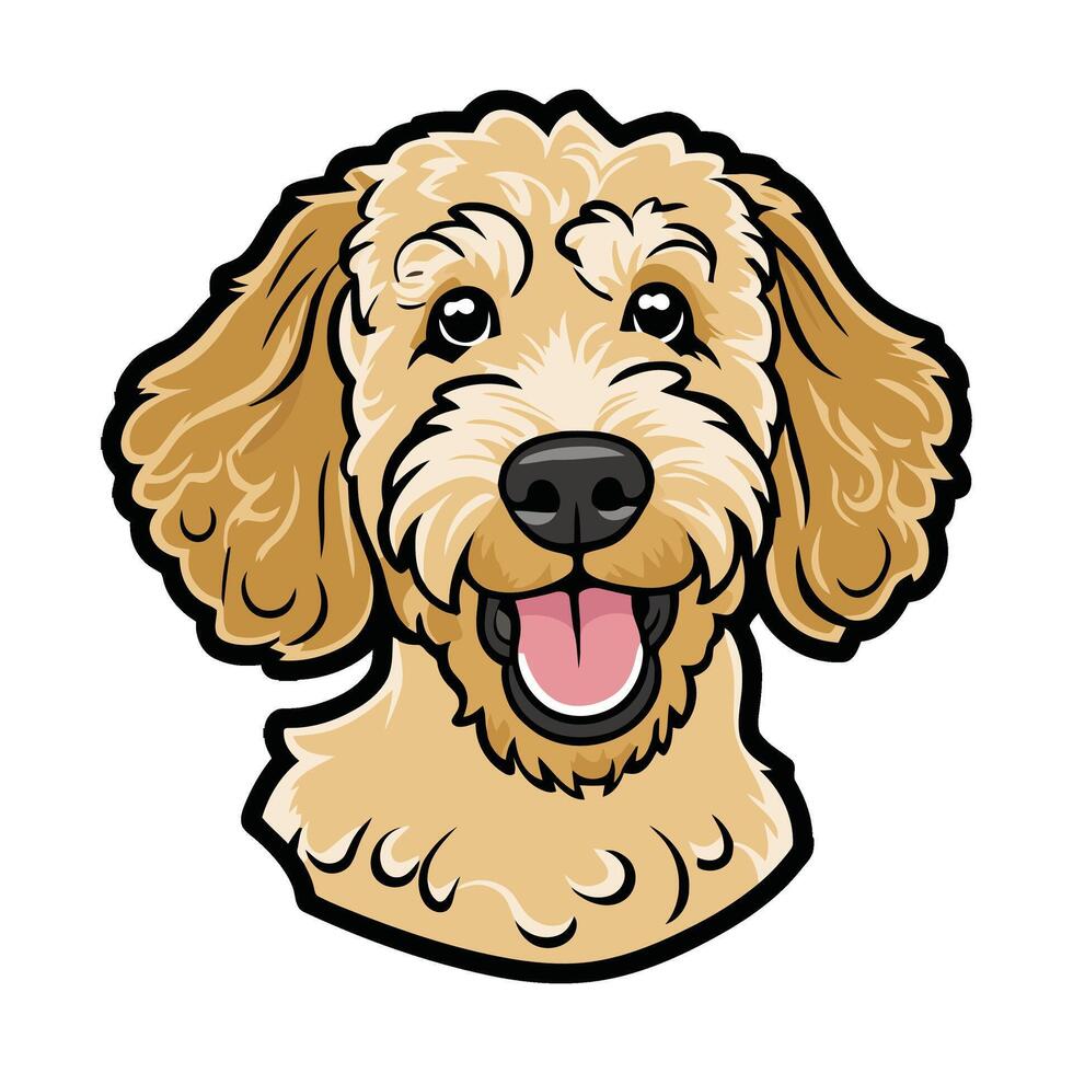 Whimsical Cartoon Dog Head for Artistic Projects vector