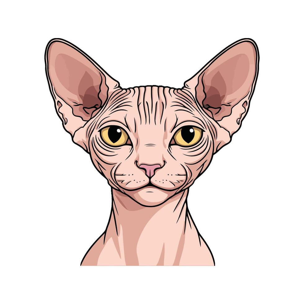 Cheerful Cat Head with Playful Appeal vector