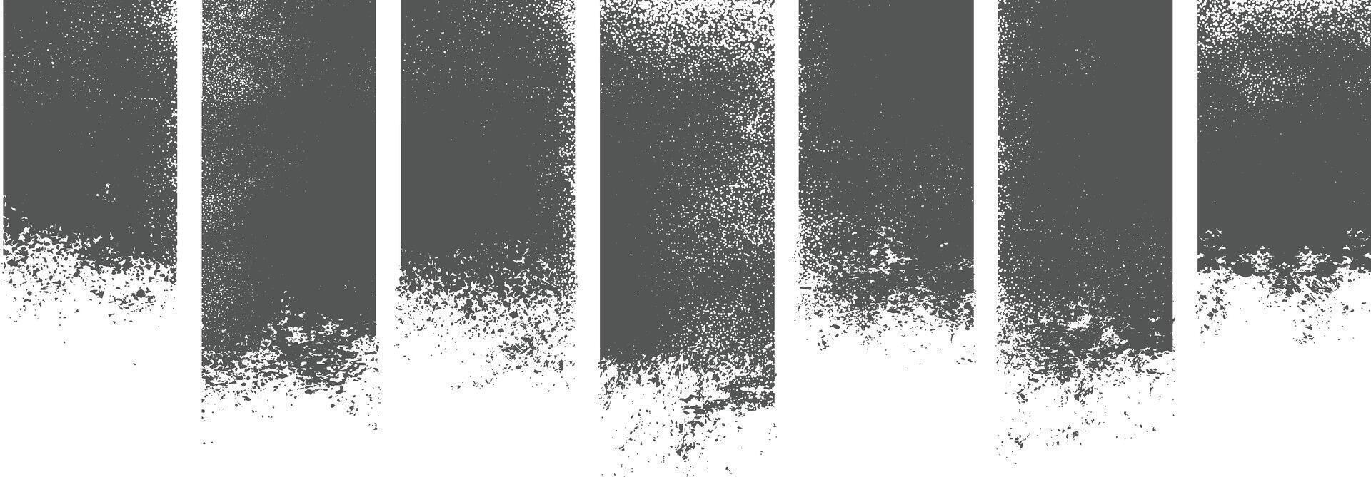 Different size of black grunge banner texture Background collection vector