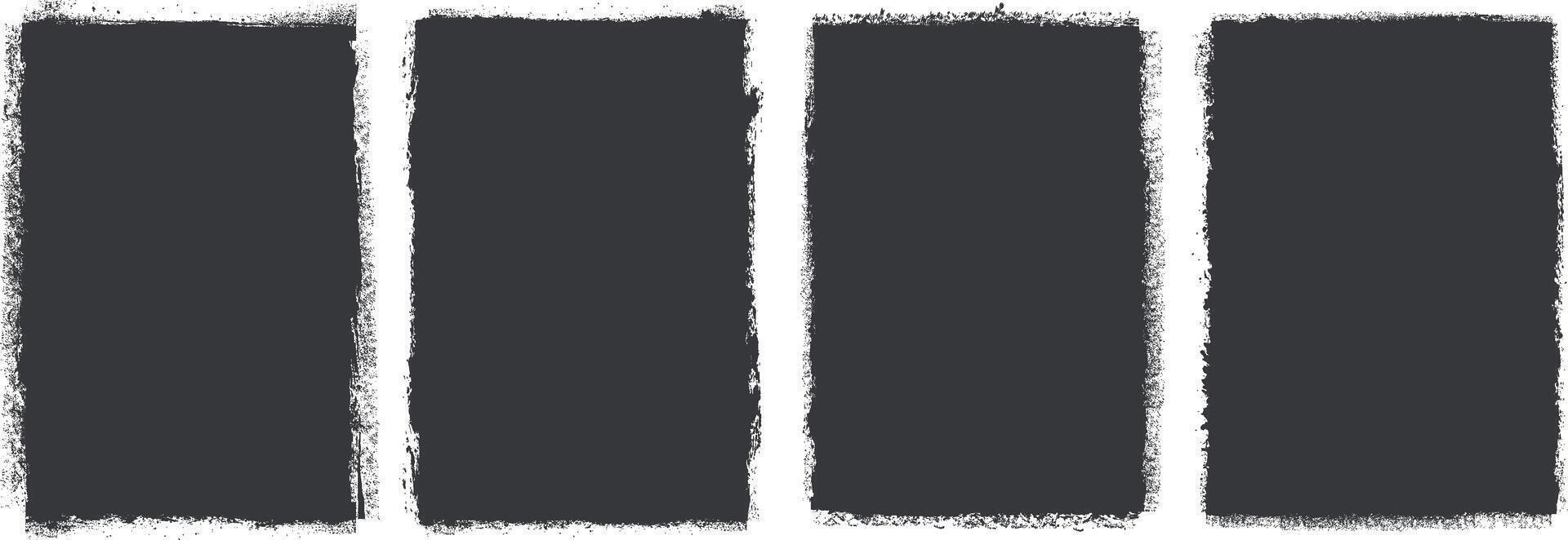 Set of large size retro black grunge texture banner Background vector