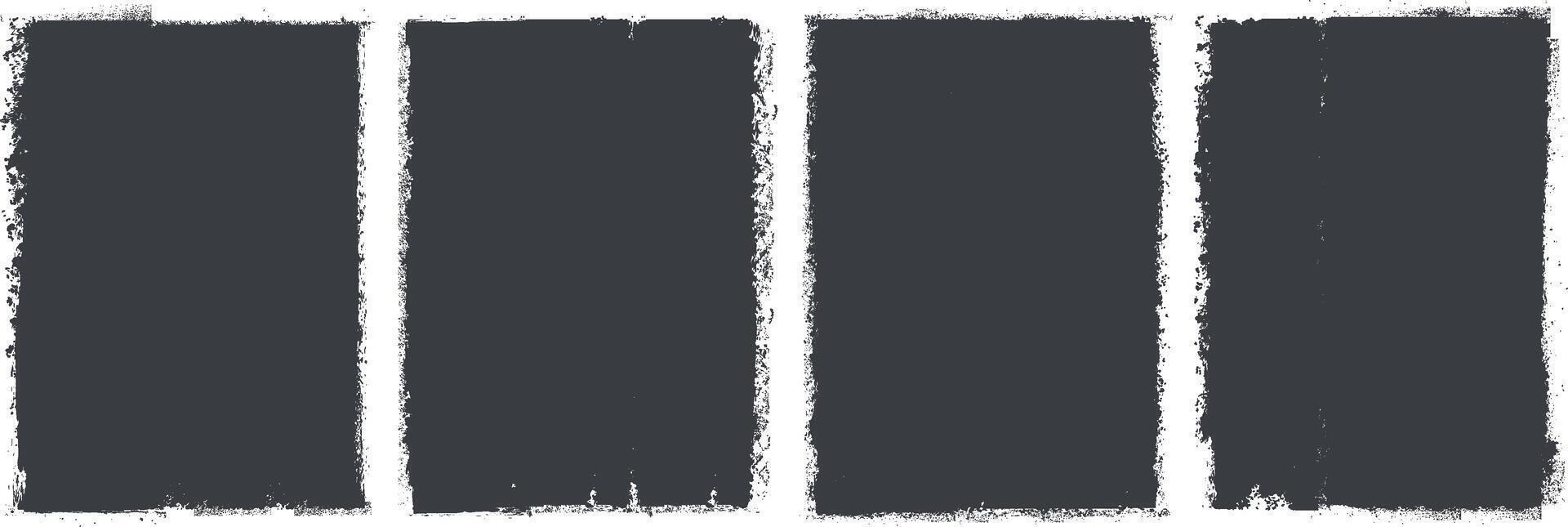 Set of large size black grunge texture banner Background vector