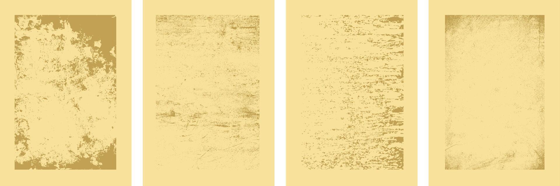Set of Minimalist light brown grunge art Brochure cover background template design, Poster cover layout design, Modern flyer Covers collection vector