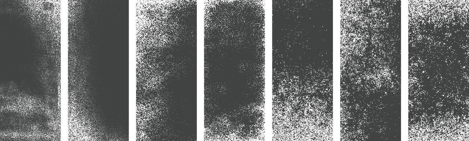Various type of black grunge banner texture Background collection vector