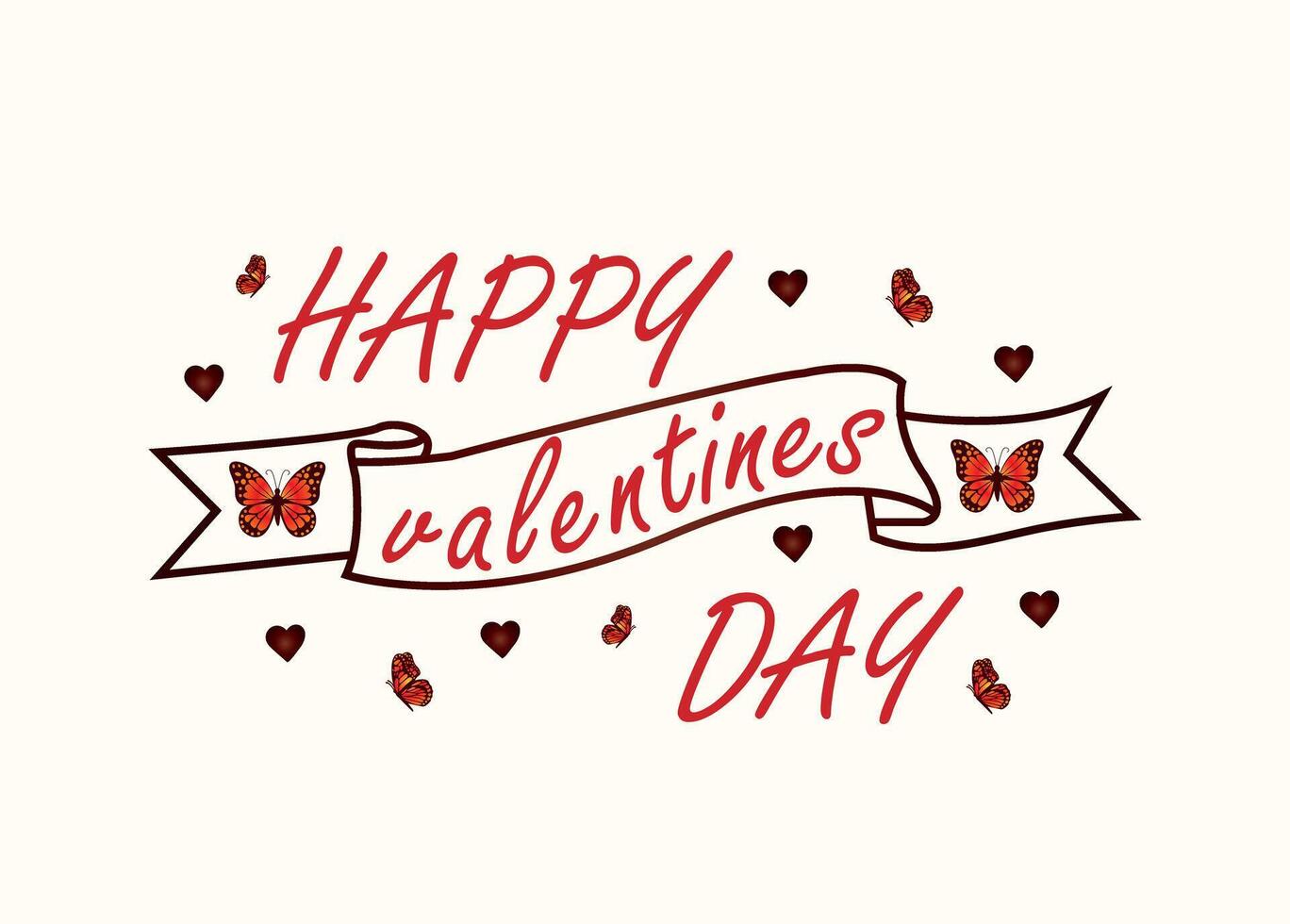 Happy Valentines Day design with hearts and romantic elements, ideal for greeting cards, posters, and holiday decorations. illustration vector