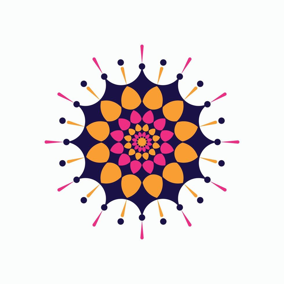 Flower Mandalas. Vintage decorative elements. Oriental pattern, illustration. vector